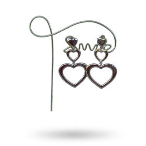 Brincos Double Heart